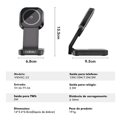 Carregador MagSafe Indução para iPhone — Magnético USB-C