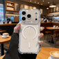 Transparent Shock-Resistant Case with Reinforced Corners And Magnetic Charging Compatibility for Iphone 17 16 15 14 13 12 11