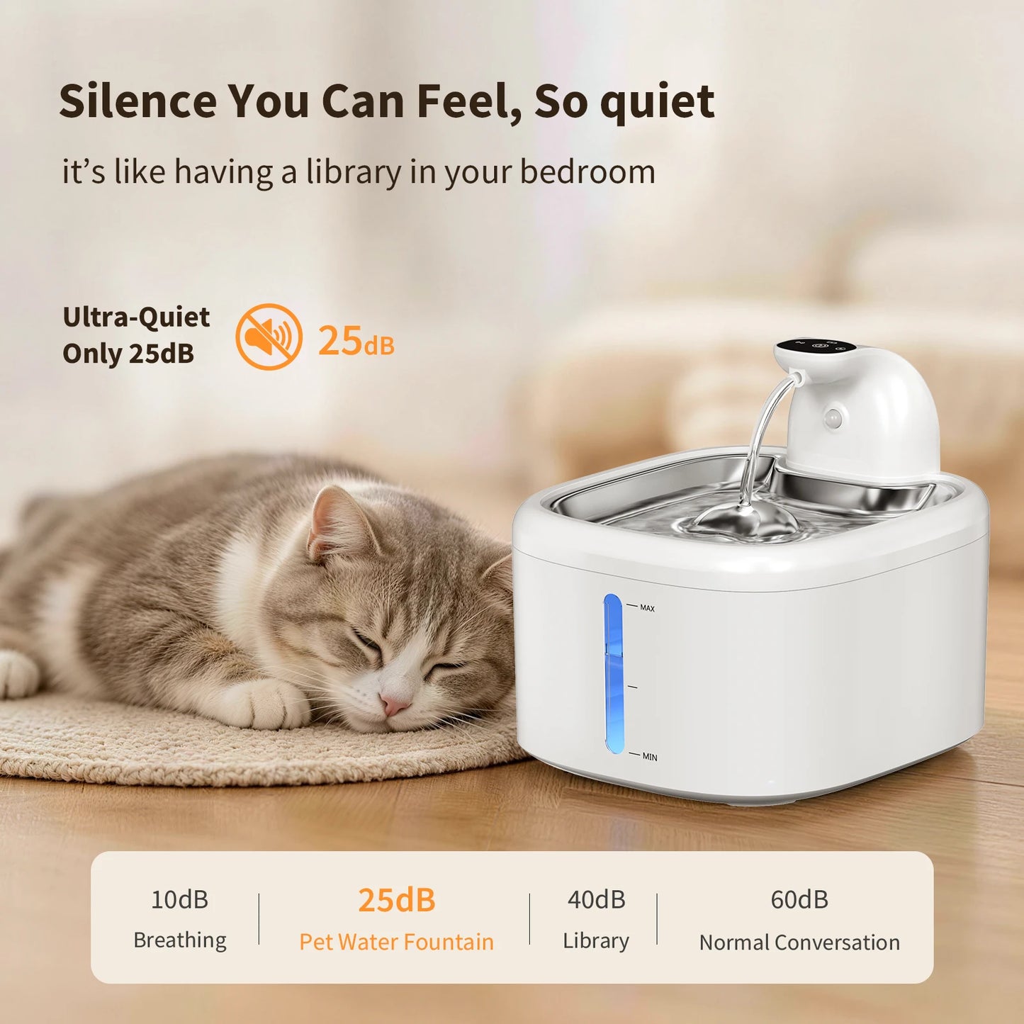 Bebedouro Automático Sem Fio para Gatos e Cães — 3,5L, Sensor de Movimento, Bateria 4000mAh