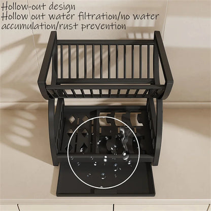 Kitchen Storage Rack, Bowl And Dish Storage Rack, Drain Rack, Household Multifunctional Bowl And Chopstick Rack Storage Box ﻿