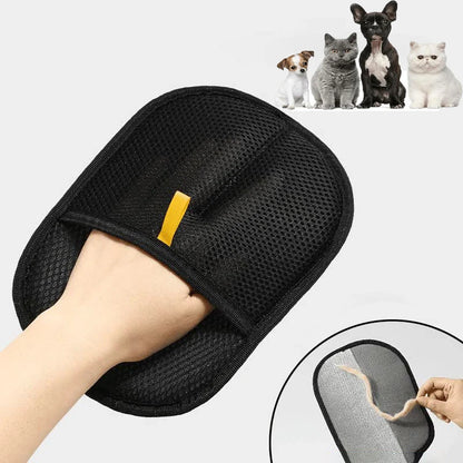 Luva Removedora de Pelos para Cães e Gatos — Dupla Face, Reutilizável, para Sofá e Tapete
