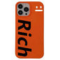 Half Pack English RICH Simple Y2K Phone Case For iPhone 17 16 15 14 13 12 11 PRO MAX 16 15 14 PLUS 17 Air Shockproof Soft Cover