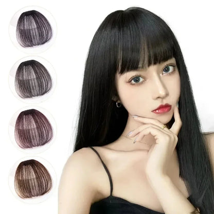 Franja Posticía com Clip — Cabelo Sintético Natural Resistente ao Calor