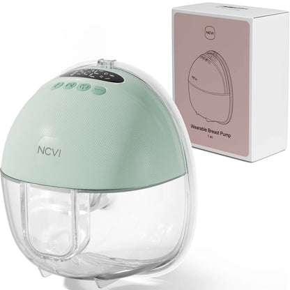 NCVI Electric Breast Pump,Hands-Free for Breastfeeding Pump, Ultra-Quiet Portable Wireless Pump, 3 Flange Sizes(19/21/24mm)