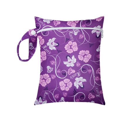 Mini Size 25x20cm Diaper Bag Waterproof Reusable Mummy Bag Printed Pocket Nappy Bags PUL Travel Wet Dry Bags Purple Color
