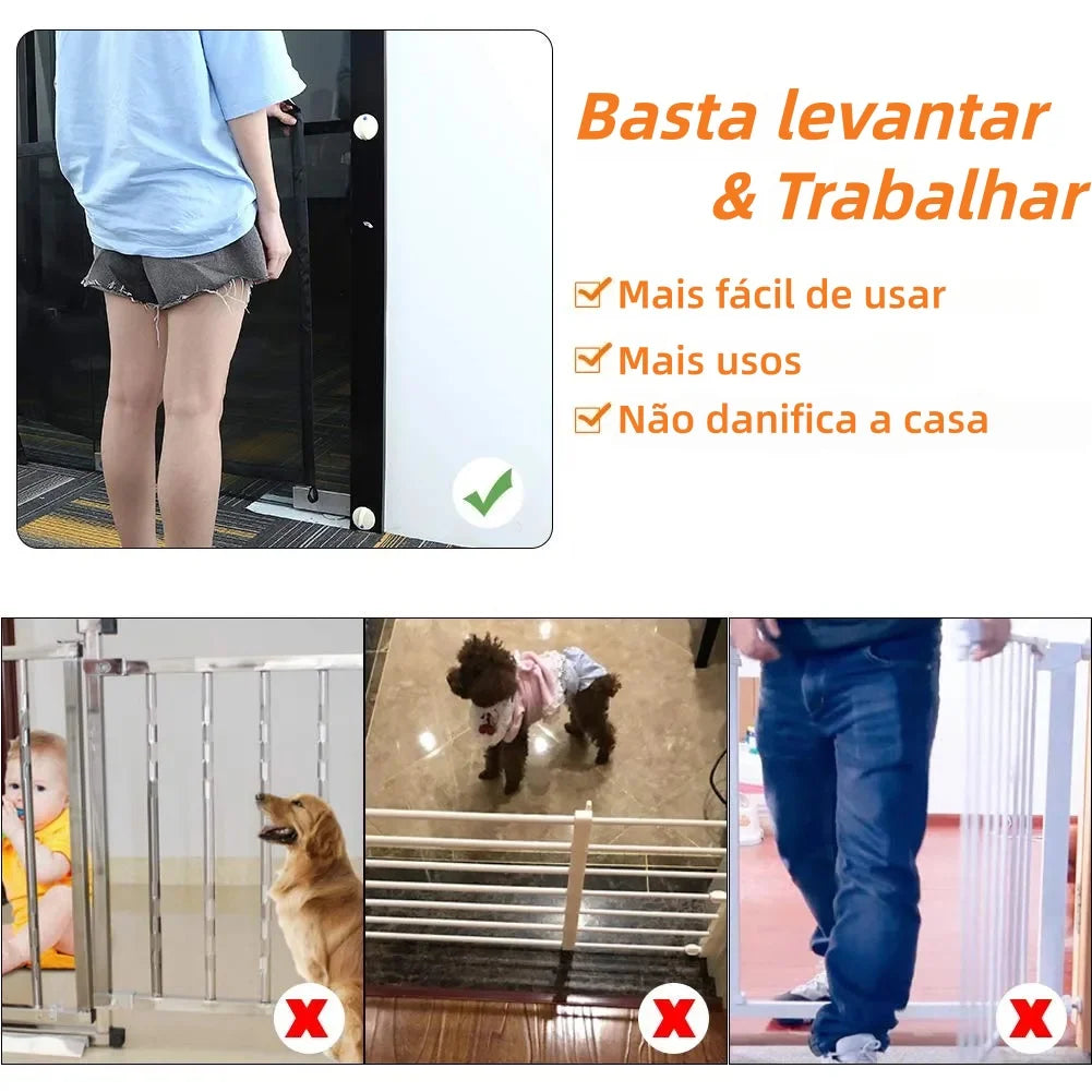 Tela de Proteção Removível para Pets — Barreira para Portas, Escadas e Ambientes