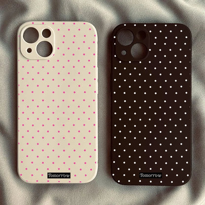 Small Polka Dot Phone Case For iPhone 17 16 15 11 12 14 13 Pro Max Mini X XS XR 7 8 Plus SE4 17E Air Shockproof Cover Fundas