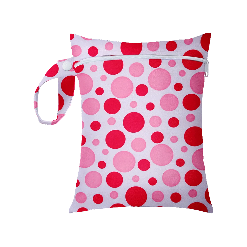 Mini Size 25x20cm Diaper Bag Waterproof Reusable Mummy Bag Printed Pocket Nappy Bags PUL Travel Wet Dry Bags Purple Color