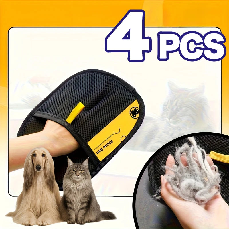 Luva Escova Removedora de Pelos para Pets — Grooming, Limpeza de Sofá, Tapete e Roupas
