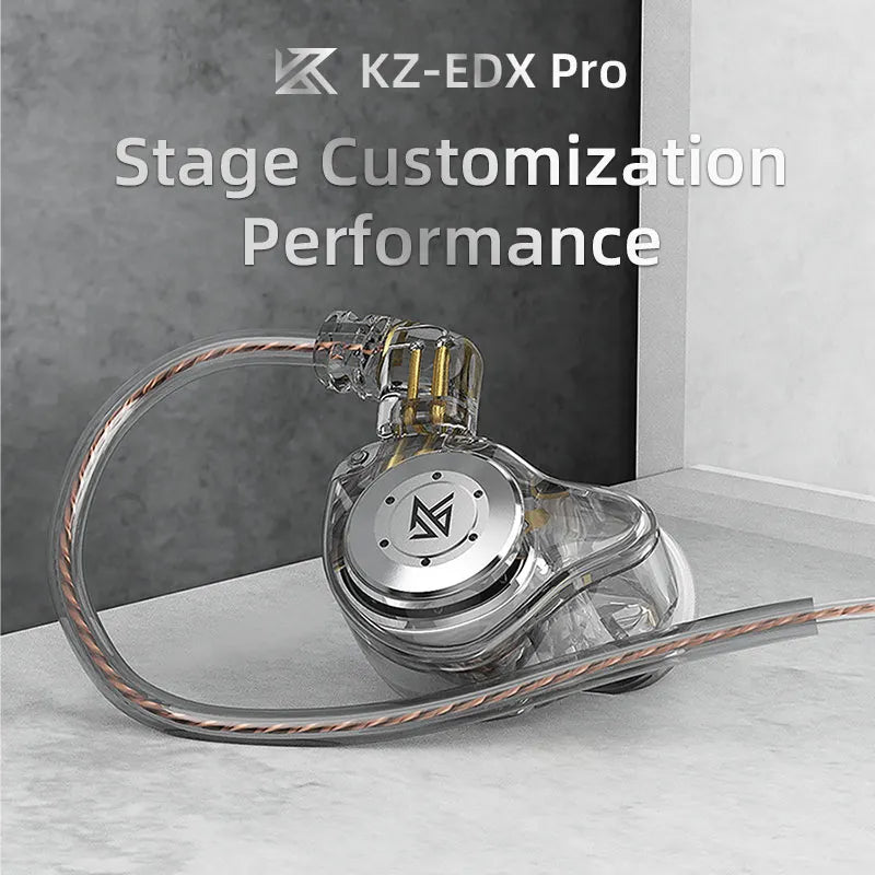 KZ EDX pro Fones de ouvido Bass In Ear Monitor Fones de ouvido Esporte com cancelamento de ruído HIFI Fone de ouvido Nova chegad