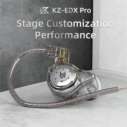 KZ EDX pro Fones de ouvido Bass In Ear Monitor Fones de ouvido Esporte com cancelamento de ruído HIFI Fone de ouvido Nova chegad