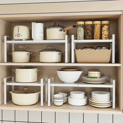 Kitchen Storage Rack under the Sink, Layered Shelf in the Cabinet, Countertop, Extendable Cabinet, Dish Storage Rack for Home