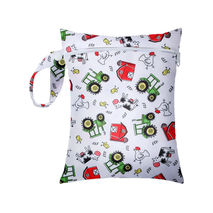 Mini Size 25x20cm Diaper Bag Waterproof Reusable Mummy Bag Printed Pocket Nappy Bags PUL Travel Wet Dry Bags Purple Color
