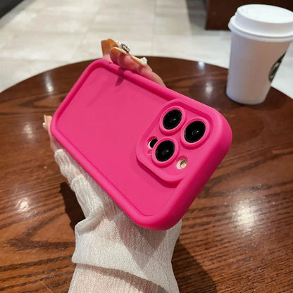 Premium Simple Solid Solor Soft Phone Case For iPhone 16e 16 Pro Max 15 14 Plus 13 12 Mini 11 Pro Shockproof Silicone Back Cover