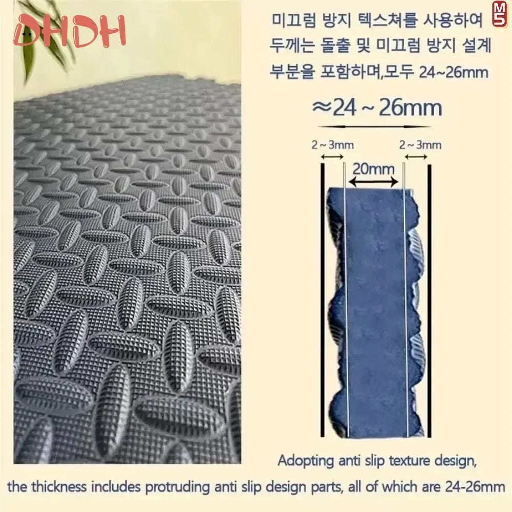 6Pcs 2.5cm Thick  Baby Play Mat Non-Toxic Foam Puzzle Floor Tiles Soft Comfortable Crawling Carpet Mat for Kids Bedroom EVA Mat