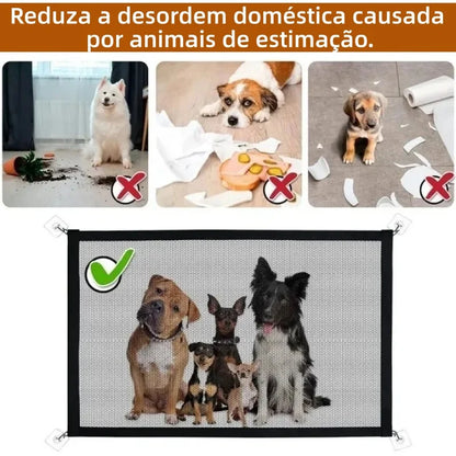 Tela de Proteção Removível para Pets — Barreira para Portas, Escadas e Ambientes