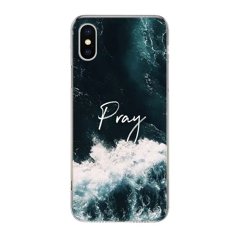 God Jesus Pray For iPhone 17 Air 16 15 14 Plus 13 Mini 12 11 Pro Max Phone Case 16E 7 Print 8 SE Fundas Cover Soft Coque 16 15 1