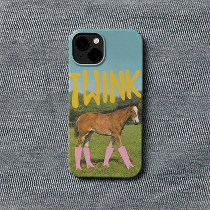 Playful Horse in Quirky Pink Boots Whimsical Humorous Phone Case for iPhone 17 16 15 14 11 12 13 Pro Max Air Plus Back Cover
