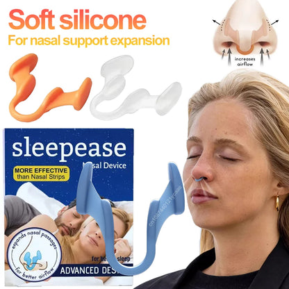 Clip Nasal de Silicone Antirronco — Dilatador Nasal para Respirar Melhor e Dormir Bem