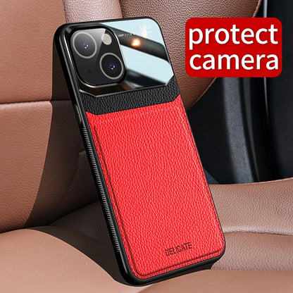 For iPhone 13 Magnetic Leather Case Back Cover Camera Protection iPhone 14 Phone Funda iPhone 15/iPhone 13 Mini/iPhone 13 Pro