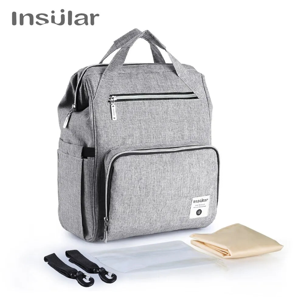 Insular New Fashion Mummy Maternity Nappy Bag Large Capacity Baby Diaper Bags Travel Backpack Designer Nursing Bag For Baby Care
