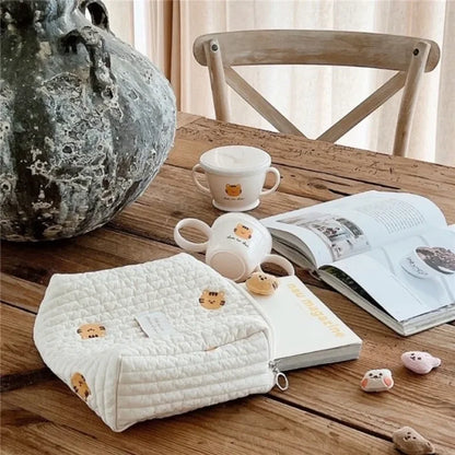 Portable Pram Nappy Bag for Stroller Baby Diaper Bags Caddy Organizer Embroidered Mommy Bag Babies Accessories