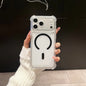 Transparent Shock-Resistant Case with Reinforced Corners And Magnetic Charging Compatibility for Iphone 17 16 15 14 13 12 11