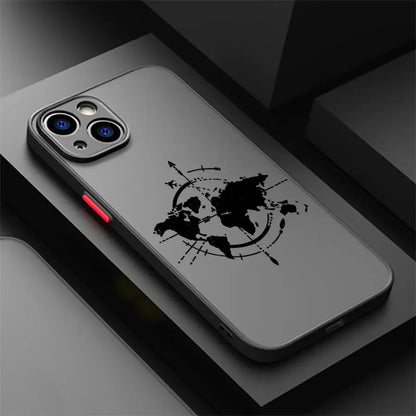 Line Airplane Topographic Back Phone Cover Case for iPhone 14 XS 7 8 15 Plus 13 Mini 16 Pro Max 12 17 Air 16e 11