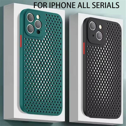 Cooling Breathable Soft Silicone Case For iPhone 17 Air 16 16E 15 14 Plus 13 12 Mini 11 Pro Max XS Max X XR Bumper Back Cover
