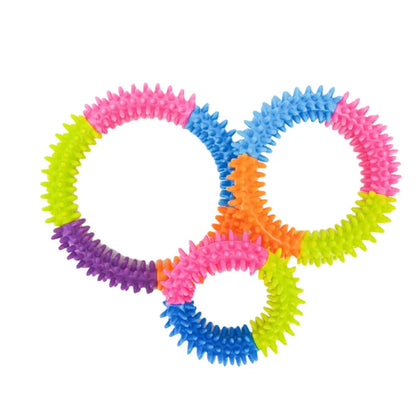 Disco Voador Brinquedo para Cães — Anel Molar, Limpeza Dental, Borracha Resistente