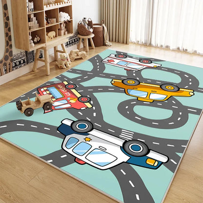 1 Piece 80x120cm Baby Play Mat Children's Anti-fall Crawling Mats Anti-slip Game Playmats Puzzle City Traffic Track Toys Carpets