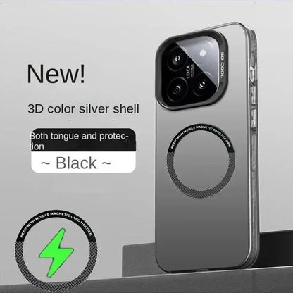 Luxury For Magsafe Wireless Charger Matte Frosted Case For Xiaomi 15T 15TPro 15/14/13 T Ultra Pro Semi-Transparent Protect Cover