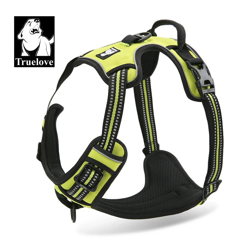 Peitoral Truelove Fashion para Cães — Nylon Refletivo, Acolchoado, Vest de Treino