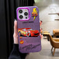 Lightning McQueen and Sally Plating Phone Case for iPhone 17 16 15 14 13 12 11 Pro Max Plus 17 Air 16E X XR XS Max Back Cover