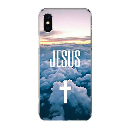 God Jesus Pray For iPhone 17 Air 16 15 14 Plus 13 Mini 12 11 Pro Max Phone Case 16E 7 Print 8 SE Fundas Cover Soft Coque 16 15 1