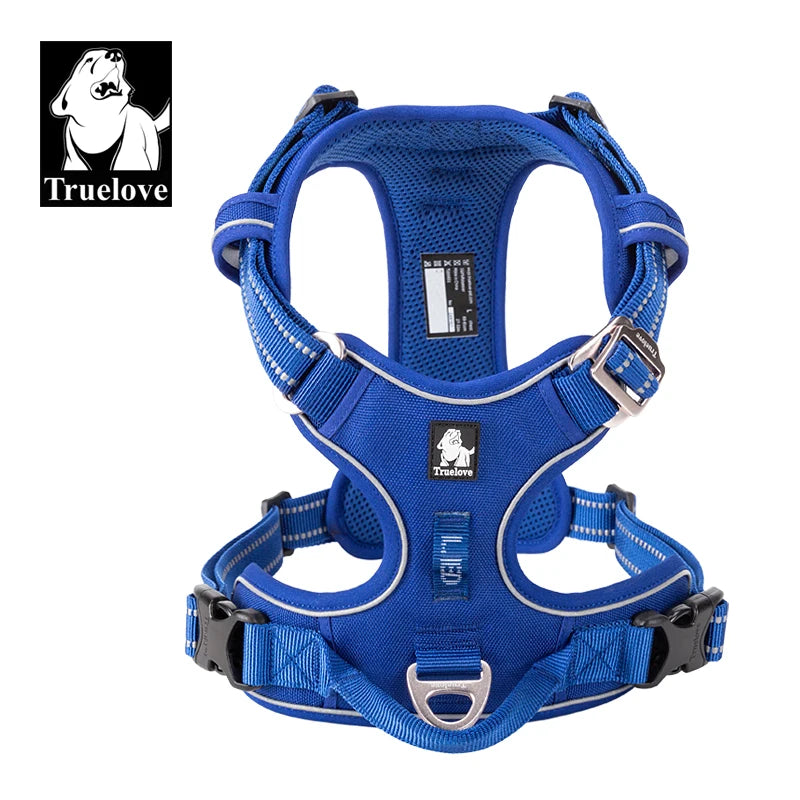 Peitoral Truelove Fashion para Cães — Nylon Refletivo, Acolchoado, Vest de Treino