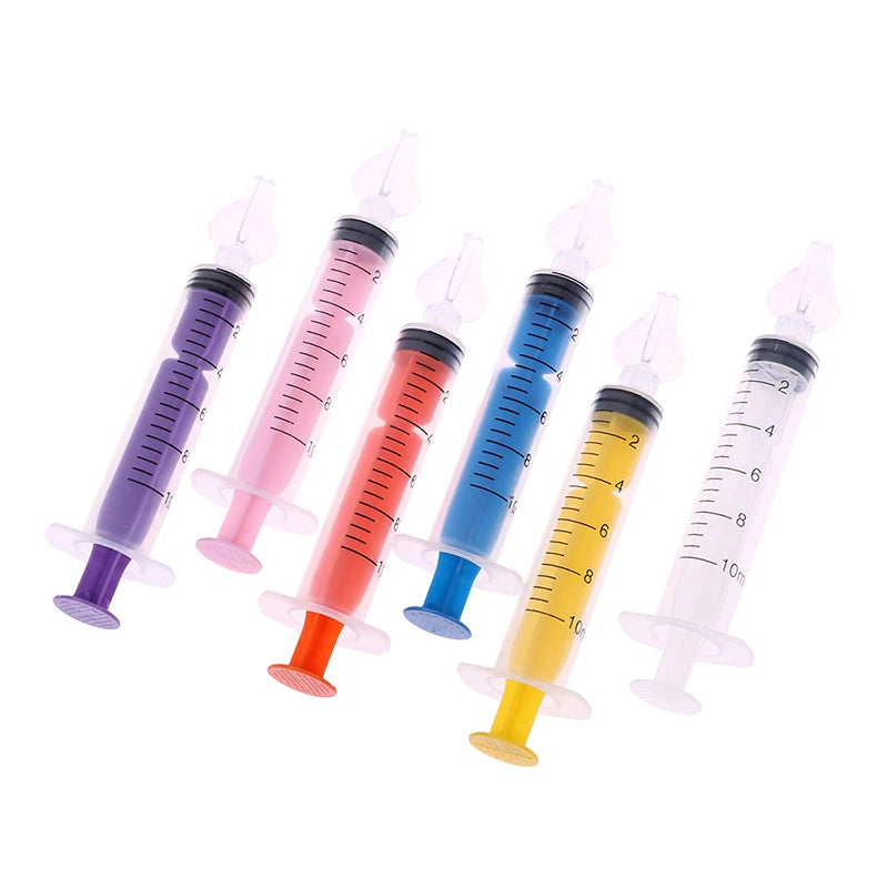 1PC 10ML Baby Syringe Silicone Nasal Aspirator Nasal For Baby Infant Safe Nasal Washer Needle Tube Cleaner Newborns Nose Cleaner
