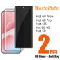 2-IN-1 9D Tempered Glass + 1Privacy Tempered Glass for Infinix Hot 60 Pro Plus Hot 60i 4G Hot 60 Pro Anti-Scratch Tempered Glass
