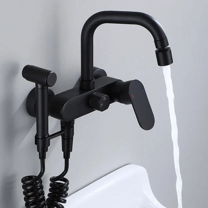 Black Brass Chrome Taps For Kitchen Sink Kitchen Tap Dual Hole Wall Kitchen Mixer Kitchen Faucet torneira cozinha YT6033
