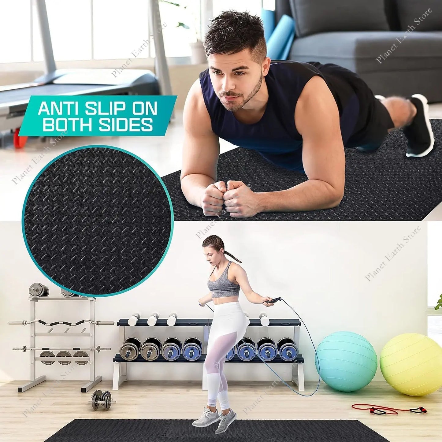 12Pcs Eva Foam Mat Baby Foam Play Mat Interlocking Foam Tiles Non-Slip Foam Floor Mat Gym Puzzle Sports Floor Mat Home 30*30*1CM