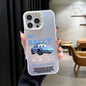 Lightning McQueen and Sally Plating Phone Case for iPhone 17 16 15 14 13 12 11 Pro Max Plus 17 Air 16E X XR XS Max Back Cover