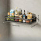 Multifunctional Aluminum Wall-Mounted Shelf Kitchen Spice Storage Rack Kitchen Supplies Storage Hooks Kitchen Accessories