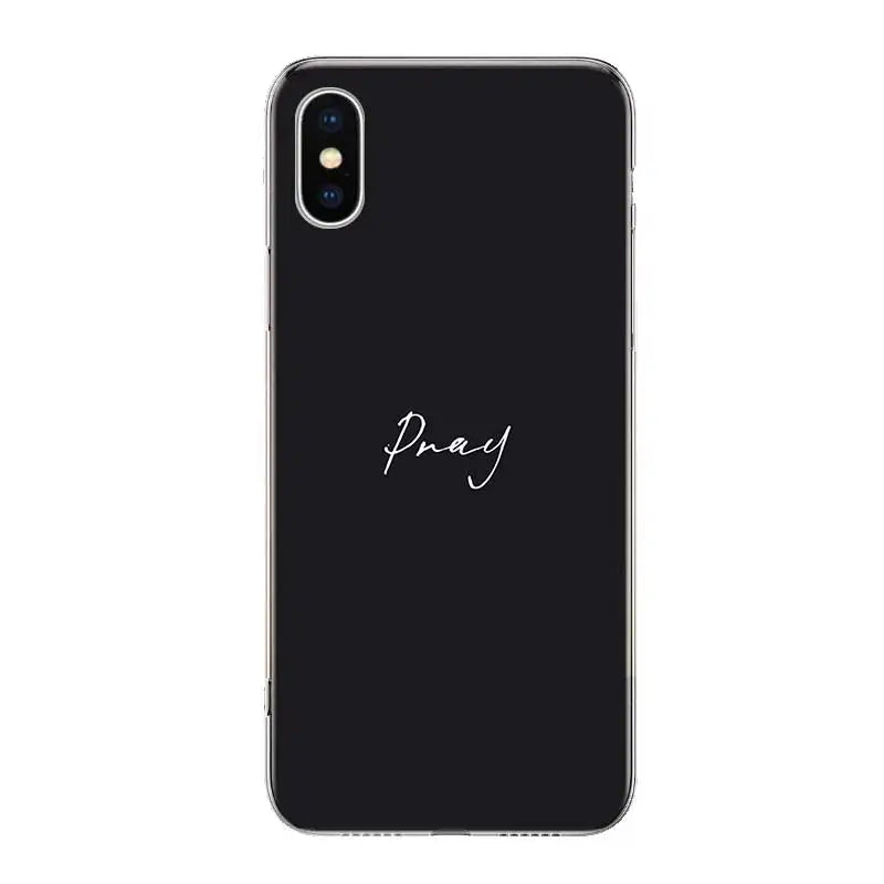 God Jesus Pray For iPhone 17 Air 16 15 14 Plus 13 Mini 12 11 Pro Max Phone Case 16E 7 Print 8 SE Fundas Cover Soft Coque 16 15 1