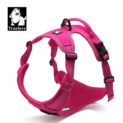 Peitoral Truelove Fashion para Cães — Nylon Refletivo, Acolchoado, Vest de Treino