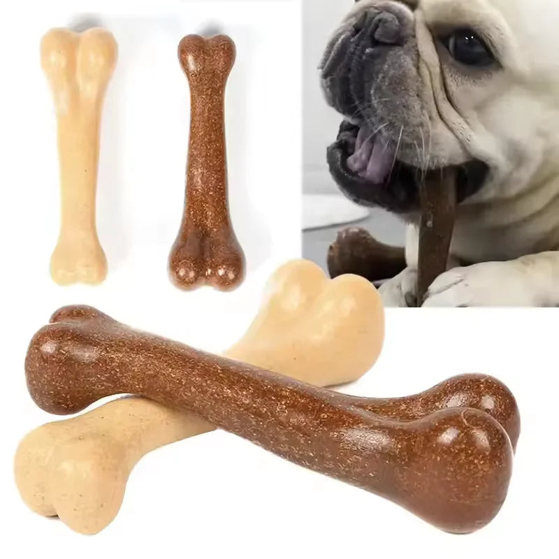 Brinquedo Osso Mastigável para Cães — Resistente, Atlóxico, Anti-mordida para Filhotes e Adultos