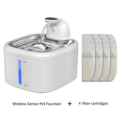 Bebedouro Automático Sem Fio para Gatos e Cães — 3,5L, Sensor de Movimento, Bateria 4000mAh
