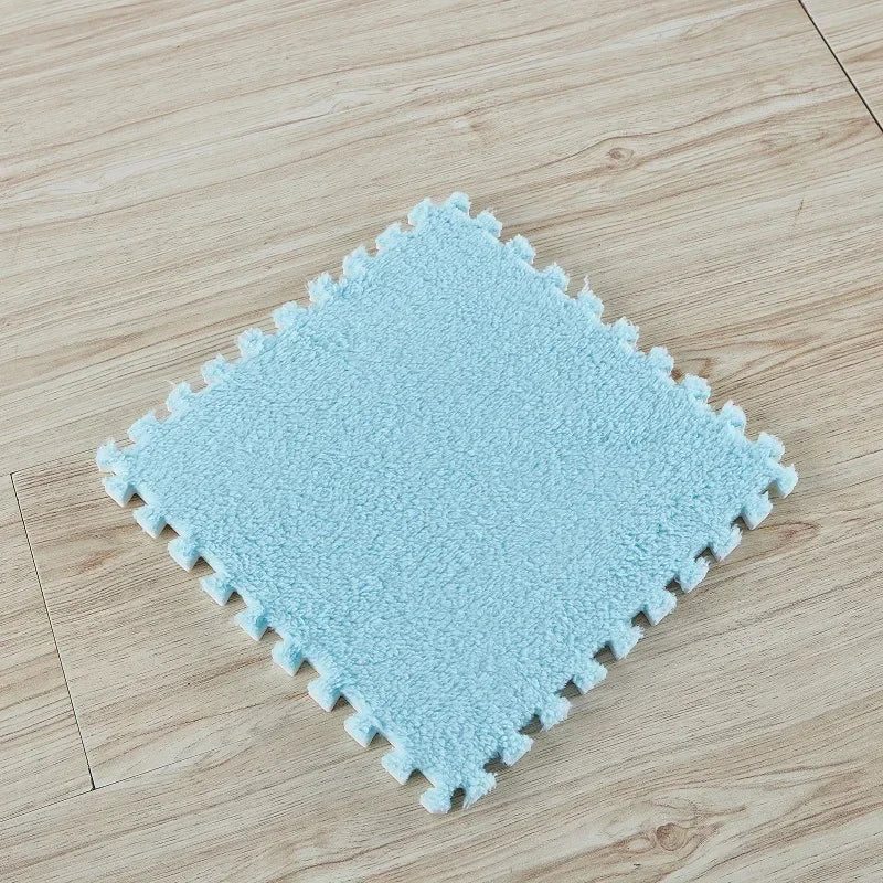 Puzzles Carpet Soft Plush Mat Baby Play Mat Baby Toys in Children's Room Keep Warm Anti-slip Home Decor Rugs 30*30*1CM
