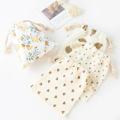 String Diaper Bag Baby Disposable Diaper Comfort Saliva Towel Storage Bag Handbag Baby Boys Girls Bottle Trolley Hanging Bag New