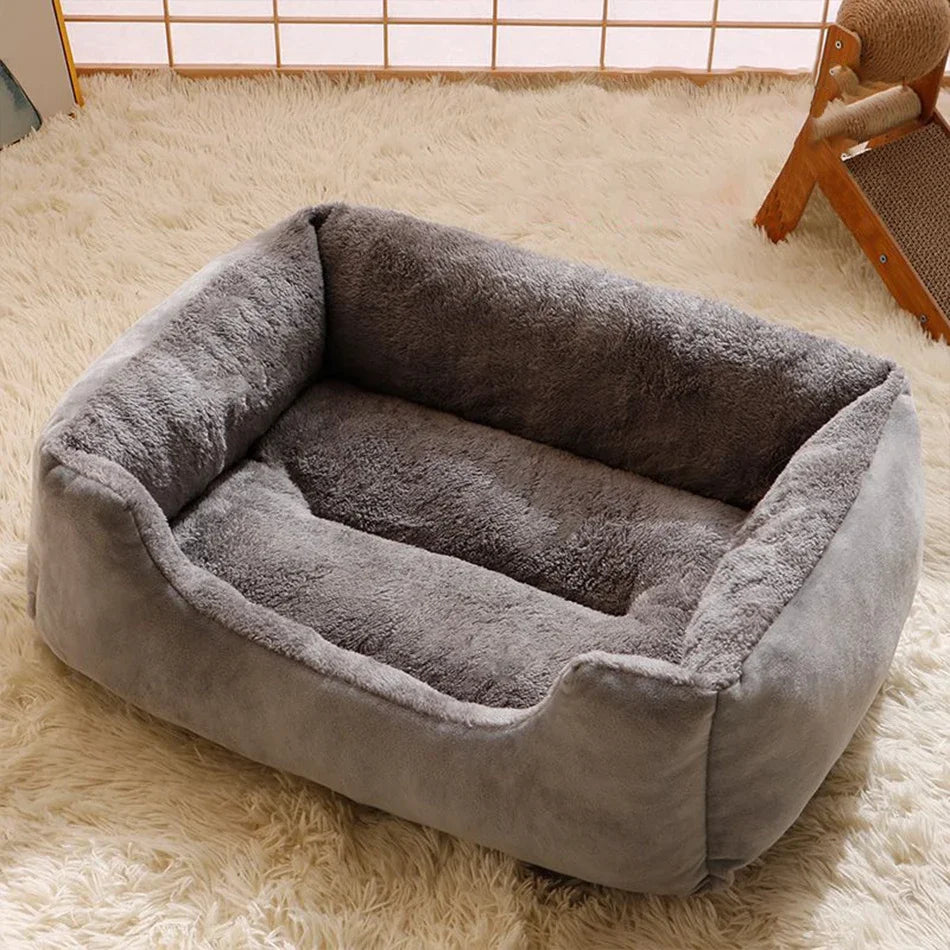 Cama Almofada para Gatos e Cães — Pelúcia Macia, Lavável, Tamanhos P ao GG