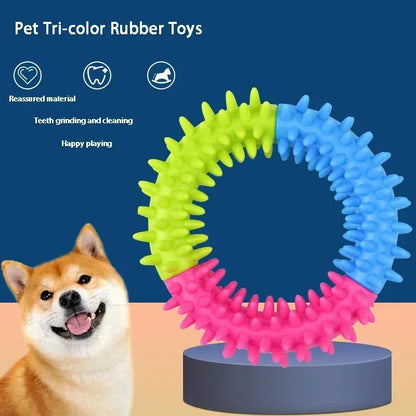 Disco Voador Brinquedo para Cães — Anel Molar, Limpeza Dental, Borracha Resistente